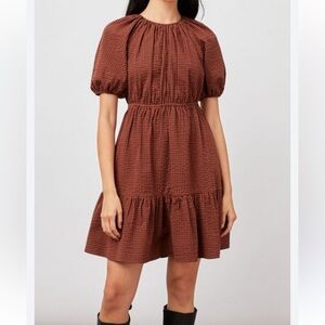 Rails Khloe Gingham Seersucker Mini Dress